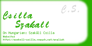 csilla szakall business card