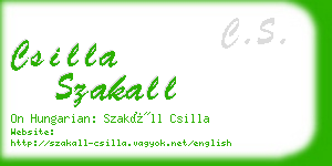 csilla szakall business card